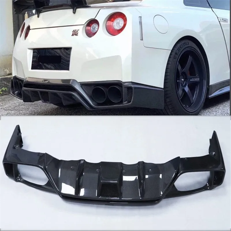 

For GTR R35 2008 2009 2010 2011 2012 2013 2014 015 2016 ReaI Carbon Fiber Bumper Rear Lip Spoiler Kit