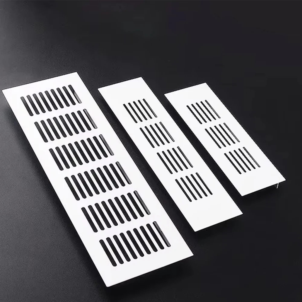 Width 50mm/60mm Of Aluminum Alloy Cabinet Heat Dissipation Grille Holes Rectangular Heat Dissipation Breathable Board White Ver