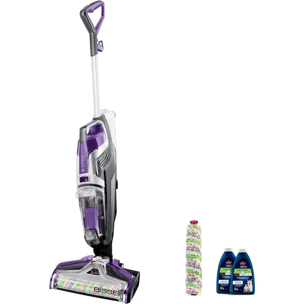 

All in One Wet Dry Vacuum Cleaner and Mop for Hard Floors and Area Rugs, TWO-TANK TECHNOLOGY, MULTI-SURFACE CLEANING, Purple,