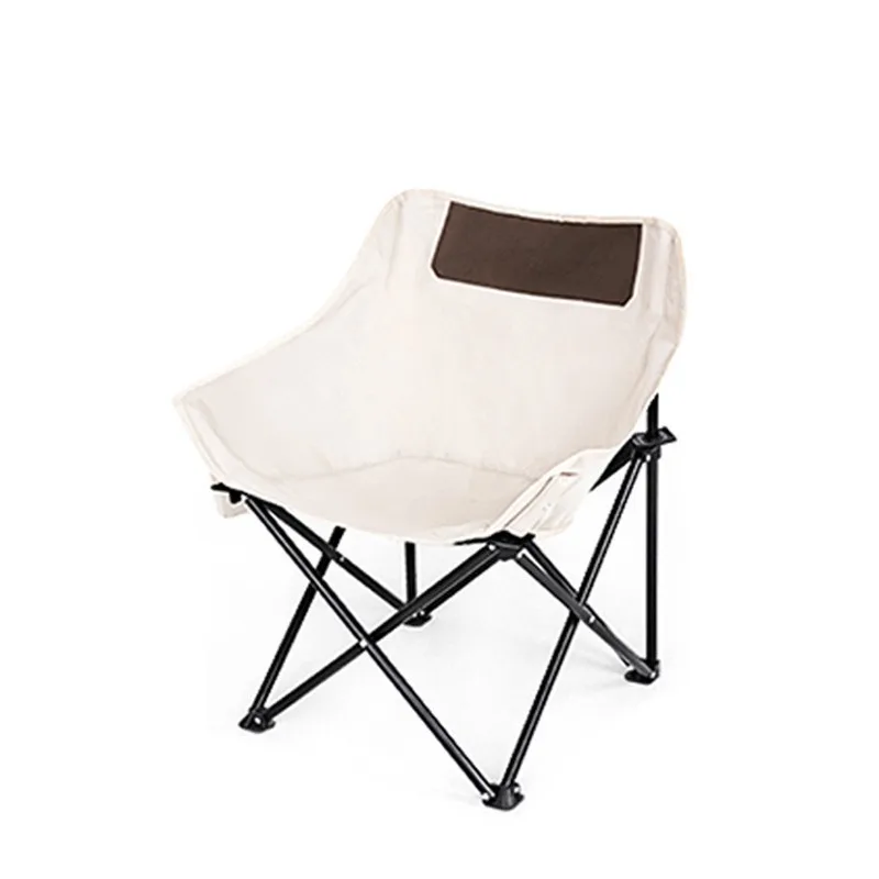 Internet Celebrity Folding Portable Camping Moon Chair Outdoor Household Casual Back Arm Chair Folding