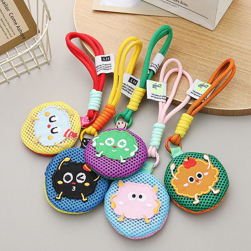 Dopamine Color Cute Mini Storage Pouch Sundries Organizer Bag For earbuds Key Cable Small Items