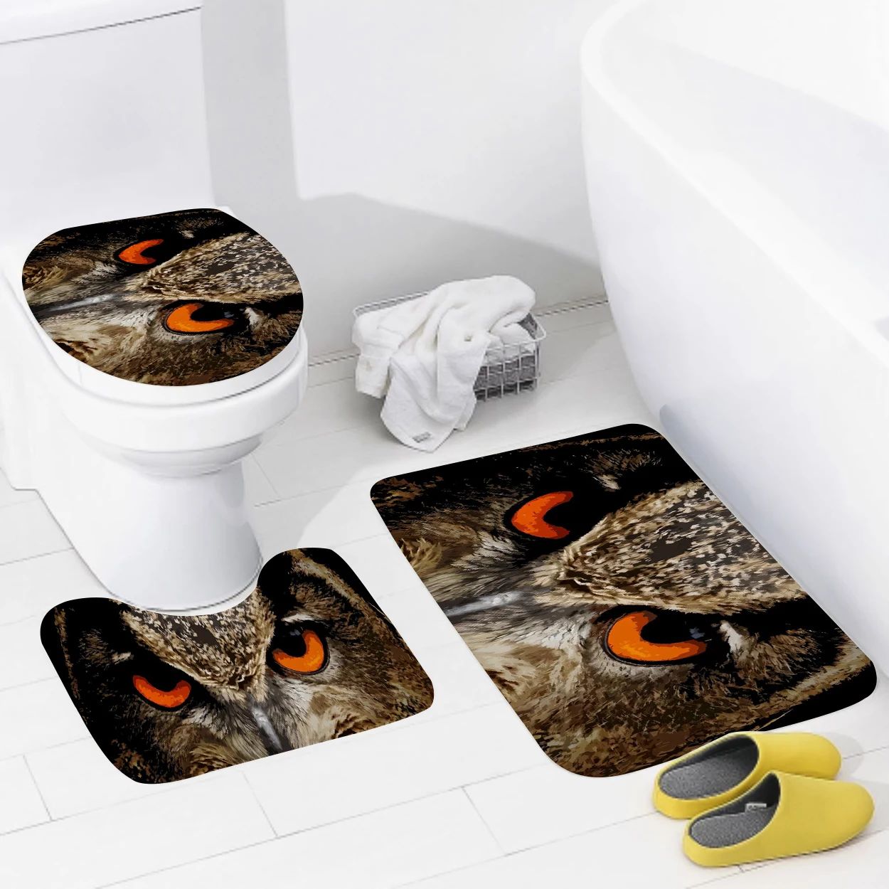 Home bathroom floor mats Bath Foot mat Animal oil paint style modern bathroom accessorie rug Toilet mat Bathtub anti-slip carpet