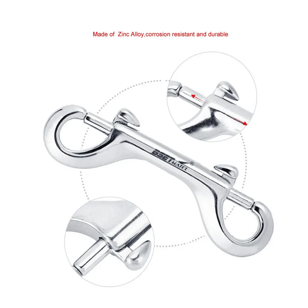 Zinc Alloy Sucha Diving Double End Bolt Snap Hook Clips Boat Hardware Double Ended Bolt Snap Quick Draw Pet Chains Trigger Parts