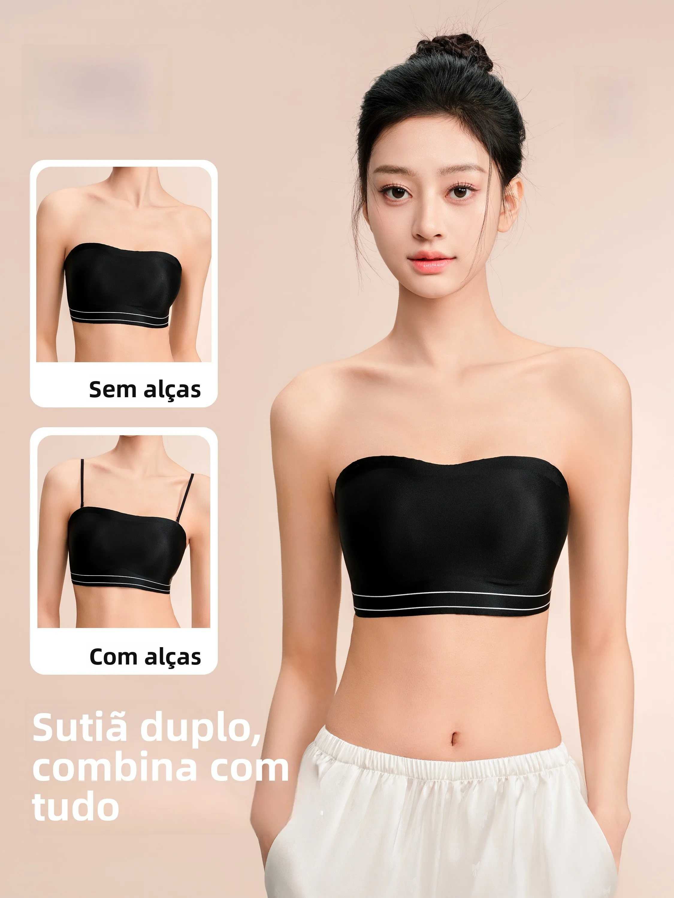 wireless-strapless-bra-women's-seamless-thin-backless-mijimei-superior-intimate-apparel-nylon-side-wings-gathered-2-cup
