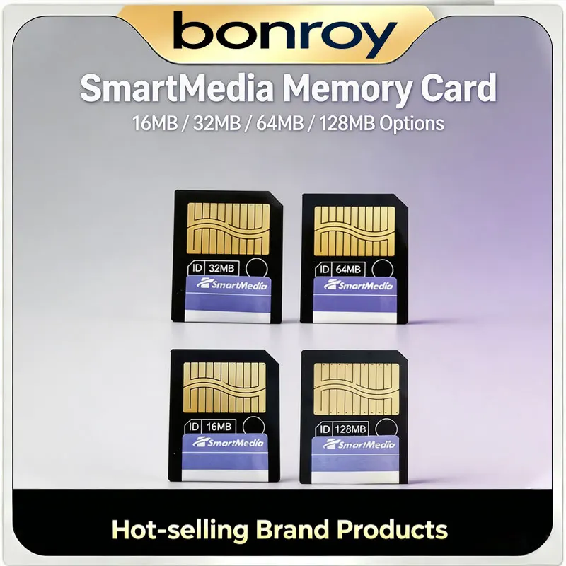 Bonroy SmartMedia SM Memory Card 16MB 32MB 64MB 128MB For Vintage Olympus Fuji CCD Old Digital Camera Industrial Electronic Equ