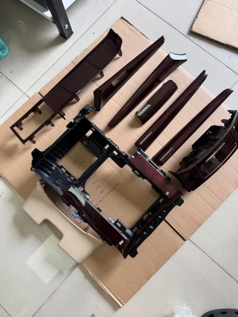 8-piece Set Original Factory Dismantled Peach Wood Panel for LX570 2008 2009 2010 2011 2012 2013 2014 2015