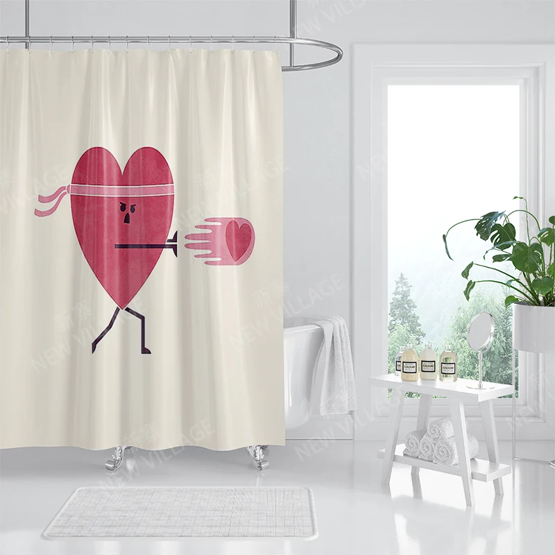 Waterproof fabric shower curtain Bathroom curtain accessories 180x200 Bath curtain for shower 240*200 cartoon cute decor 240x200