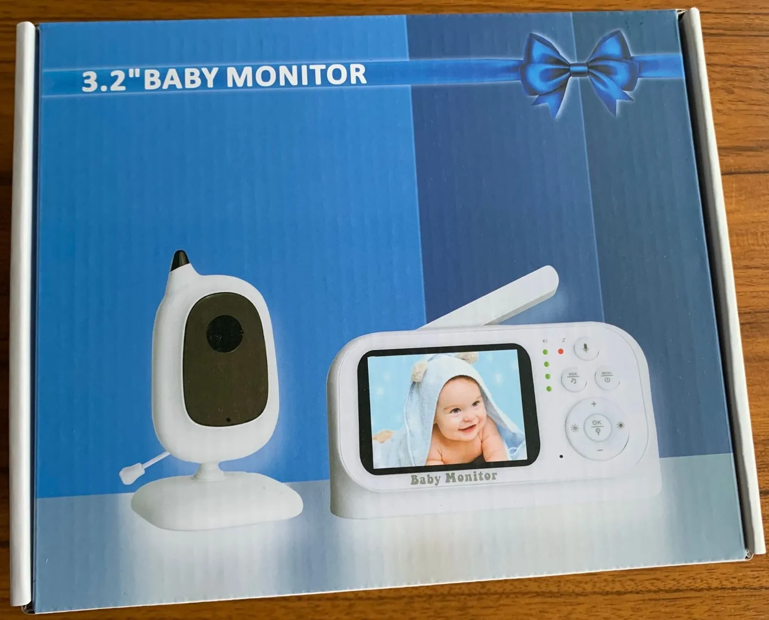 3.2Inch Screen Temperature Monitoring Intercom Baby Monitor IR Night Vision Feeding Remind BabySitter Camera
