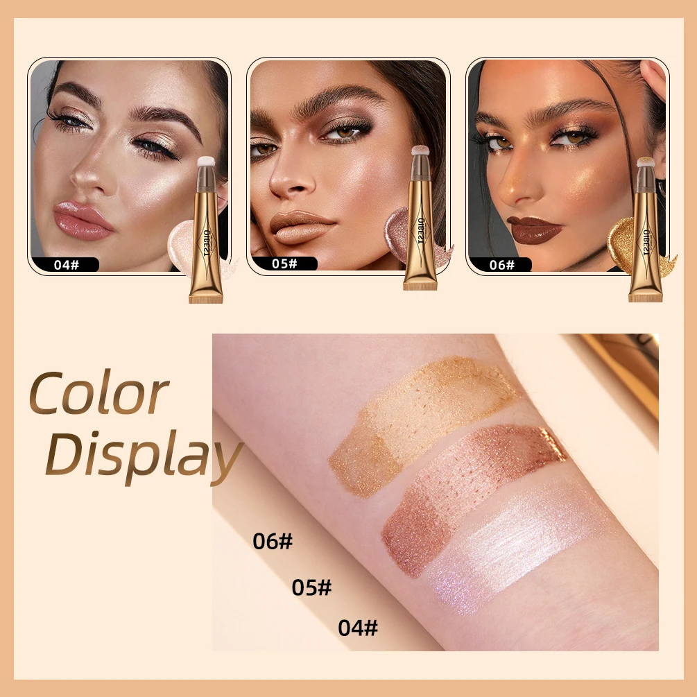 

3 Colors 3D Face Brighten Highlighter Bar Cosmetic Face Contour Bronzer Shimmer Highlighter Stick Concealer Cream Makeup tool