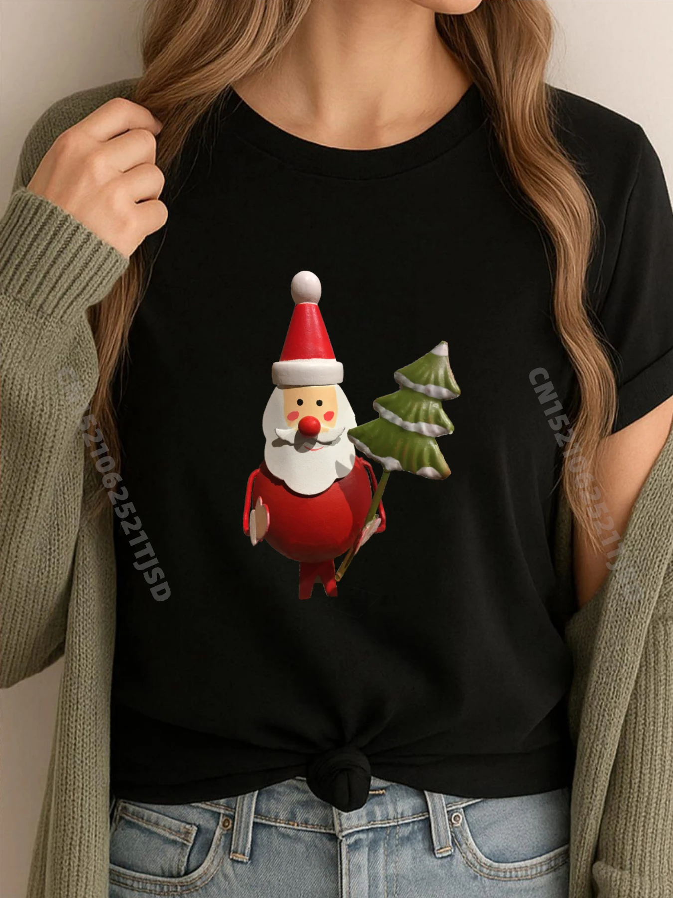 

Christmas Metal Santa Anime T Shirts Breathable Original Mens T-Shirts Creative