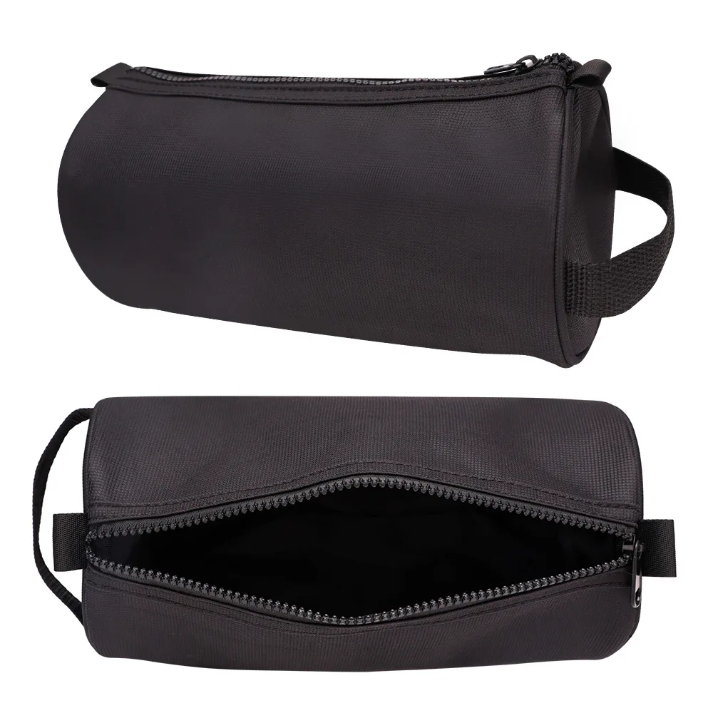 Professional Barber Scissors Organizer Case, Multi-Pocket Zipper Cosmetic Makeup Tool Bag, Portable Nylon Cylinder Pouch