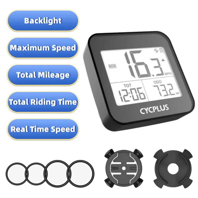 GPS Bike Computer Wireless Stopwatch Backlight IPX6 Waterproof Cycling Odometer Speedometer Bicycle Accessories