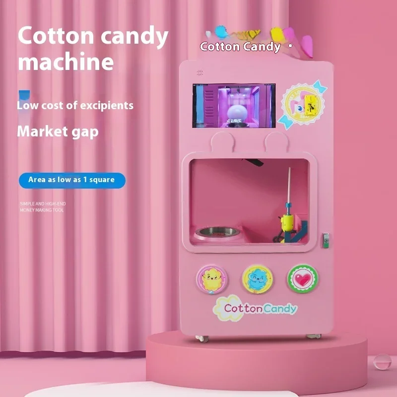 

Red Rabbit Entrepreneurship Stall Automatic Machine Commercial Electric Fancy Self-Service Cotton Candy Robot