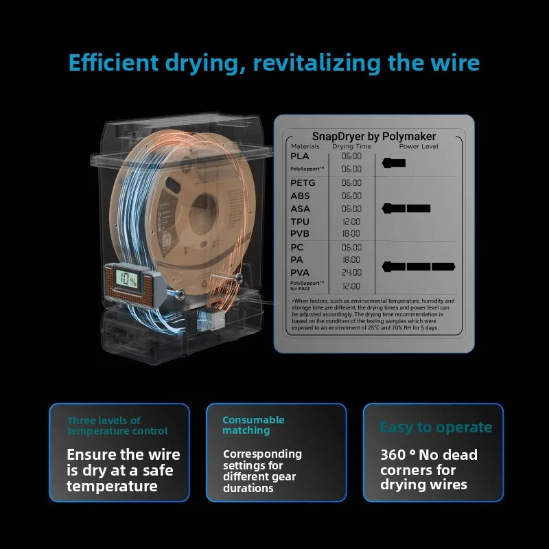 SnapDryer 3D printing consumables drying oven