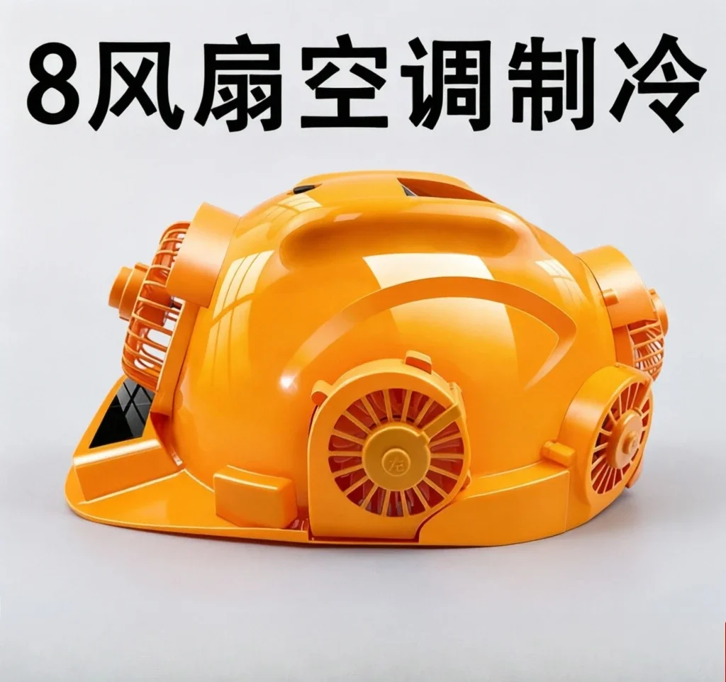 Limited Offer Men's Cooling Helmet With Fan, Solar Charging Site Sun Protection, Adult Helmet Hat