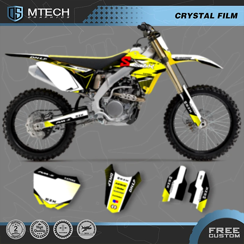 

DSMTECH Custom Motorcycle Graphics Background Decals Stickers Kits for SUZUKI 2010 2011 2012 2013 2014-2018 RMZ250 008
