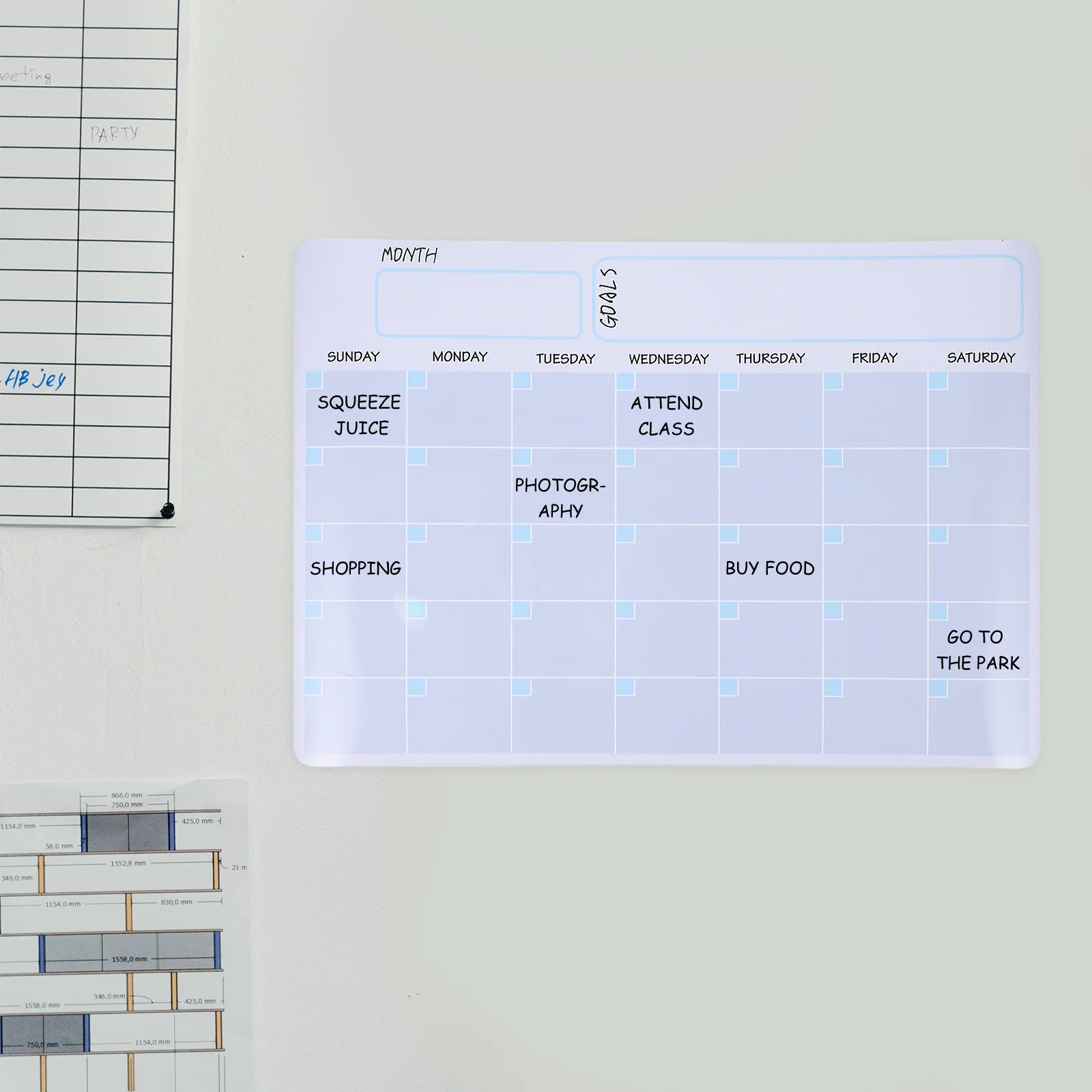 لوحة تخطيط شهر الأسبوع المغناطيسية، تقويم الثلاجة، سبورة بيضاء لتنظيم جدول الوجبات، ثلاجة فكرة هدية للأطفال العائلية #5