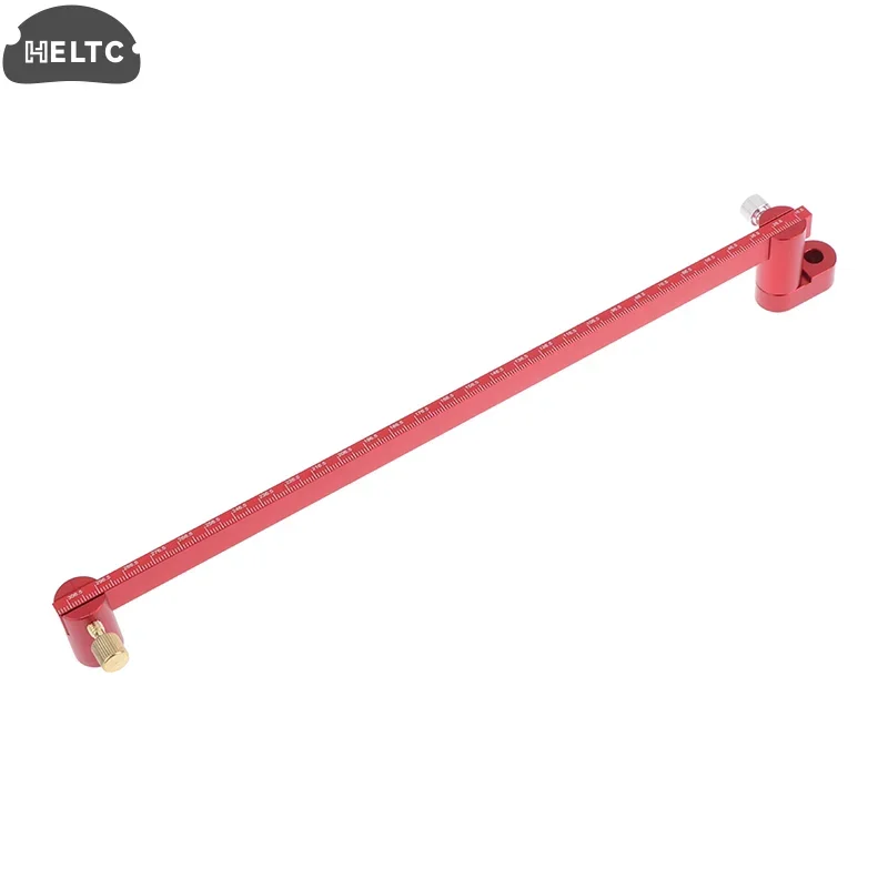 Liniał kreślarski regulowany 300 mm, aluminiowy kompas kreślarski, kompas do drewna, przyrząd do znakowania linii z punktem stałym.