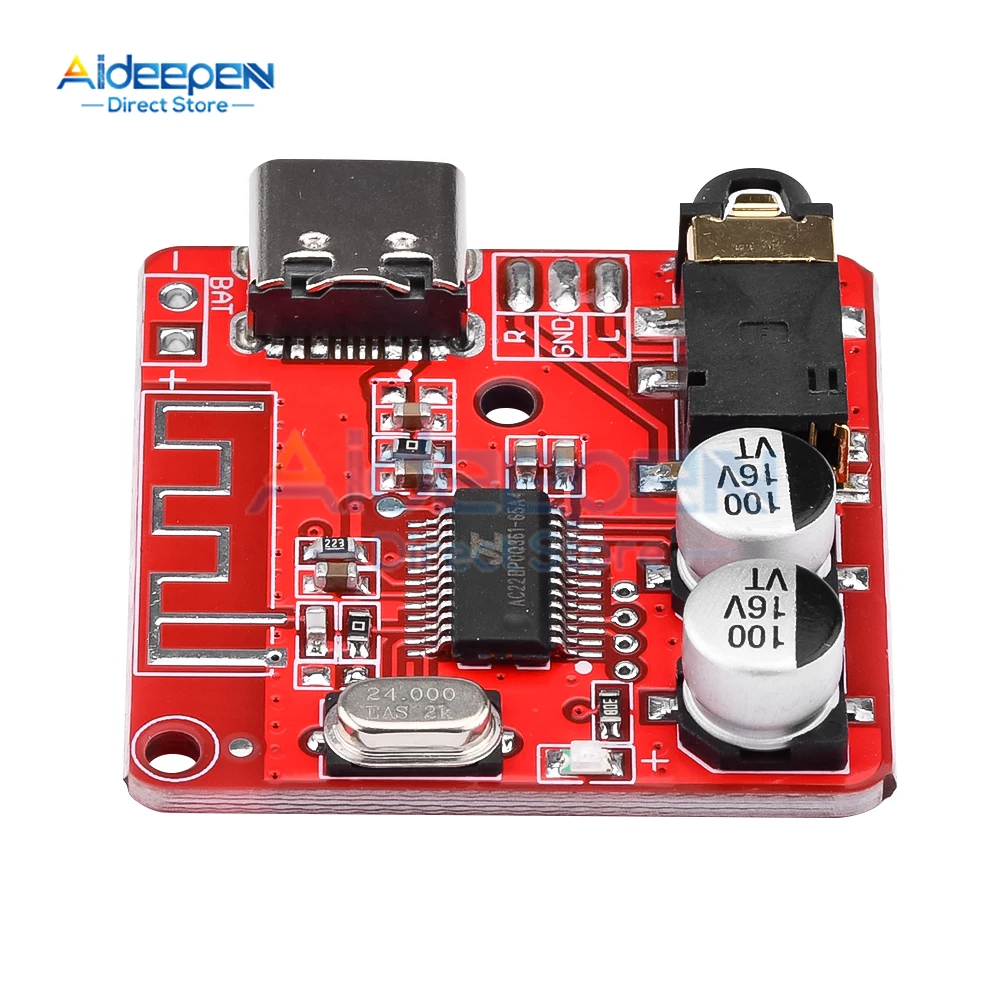 5Pcs Bluetooth Audio Receiver Board Bluetooth 5,1 MP3 Verlustfreie Decoder Board Wireless Stereo Musik Modul DC3,7-5V Typ-C USB