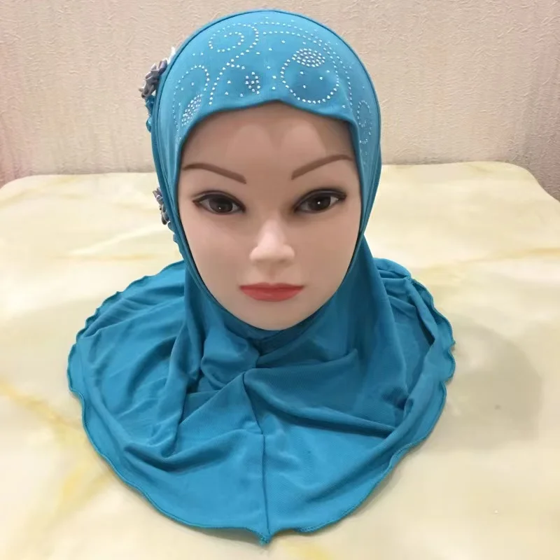 

Muslim Hijab for Girls, Islamic Arab Scarf, Shawls, Headscarf Cap, Wrap, Age 2-6