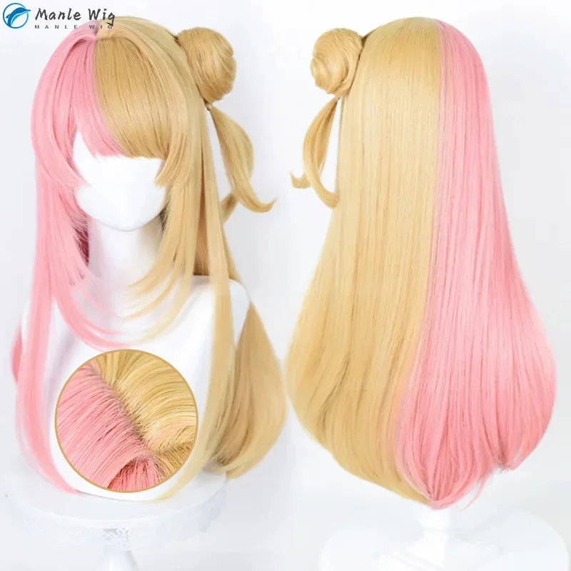 

Vivi 2025 Высокое качество 68 см длинный парик для косплея Torahi Vtuber Nijisanjien EN7 XSOLEIL Kotoka розовый желтый термостойкие парики