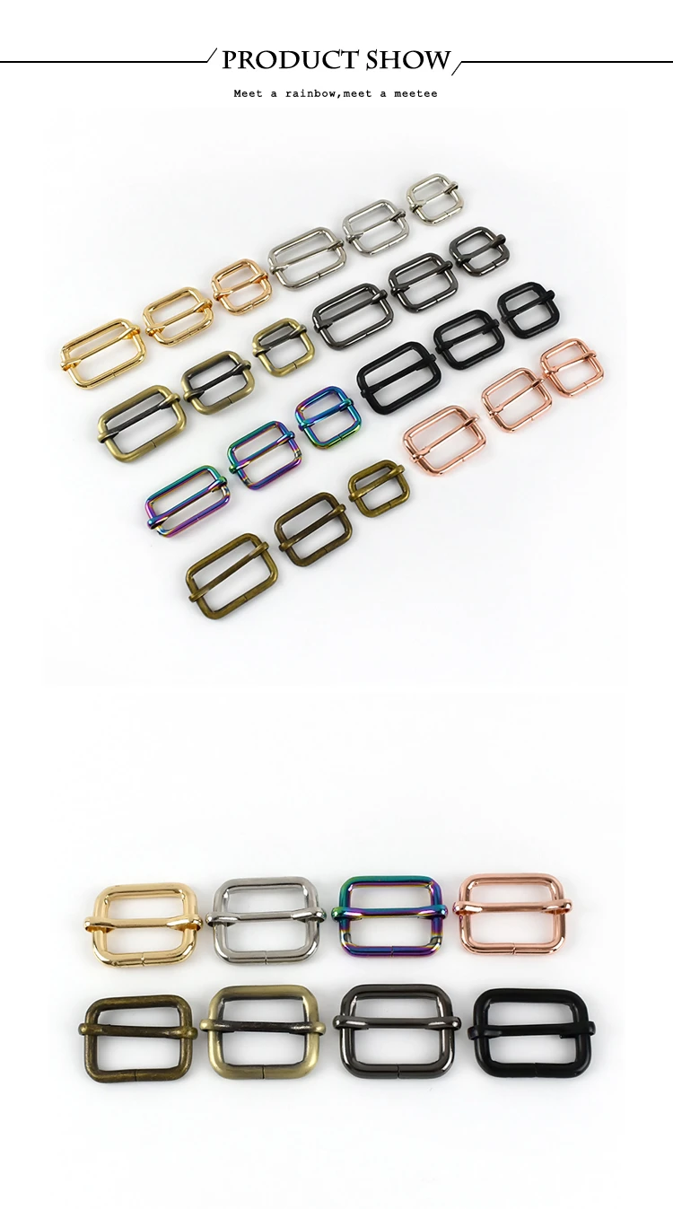 10Pcs 13-50mm Metal Tri Glide Slider Buckles Webbing Strap Adjuster for Backpack Luggage Belt Connect Clasp Hardware Accessories
