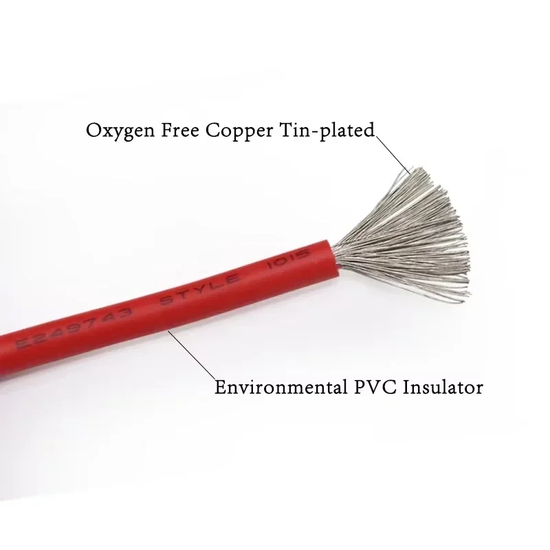 1/5/10m 1015 Electric Wire AWG 24 22 20 18 16 14 12 10 8 DIY Lamp Lighting Line 600V 105℃ PVC Insulation Tinned Copper Cable