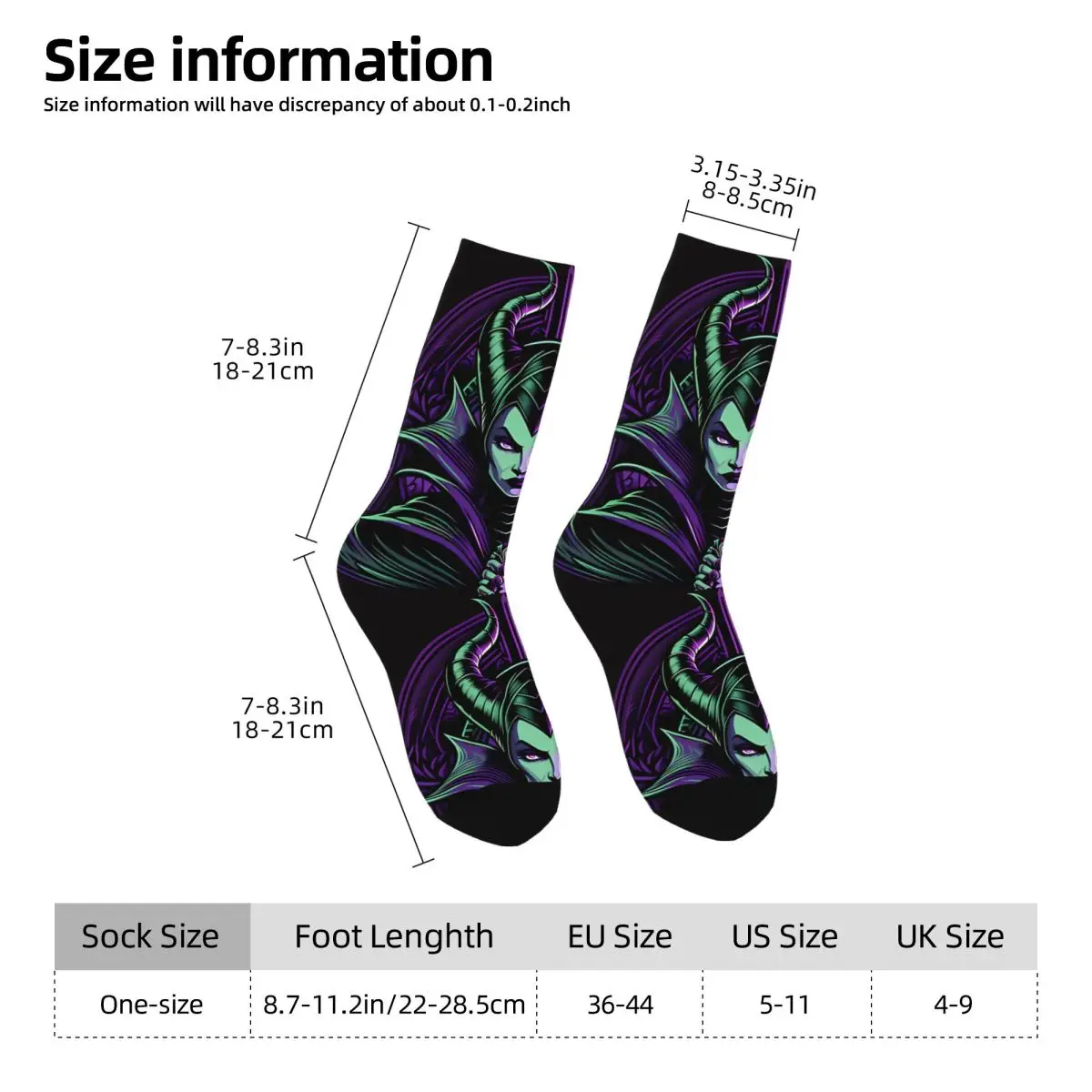 Happy Funny Men\'s compression Socks Sith Mistress Retro Harajuku maleficent mistress of evil Street Style Novelty Casual Crew