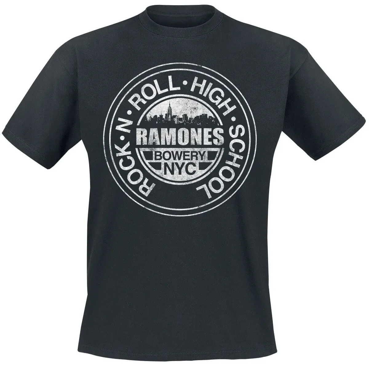 Ramones Vintage Presidential Seal T-Shirt, schwarze Baumwolle, Unisex Retro Punk Kurzarm-T-Shirt – Detail 2
