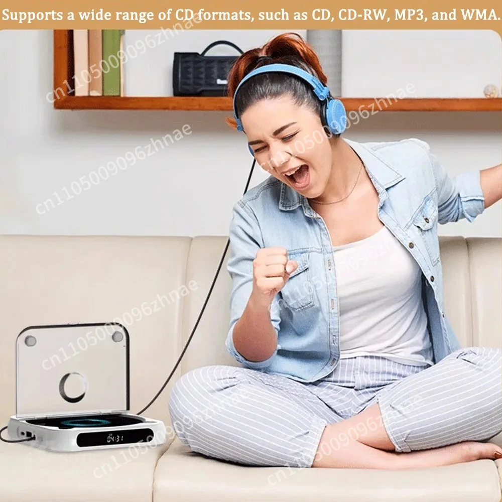 With 5 playback modes Touch screen Bluetooth compatible headset Mini music CD Walkman Student Portable CD player for and women
