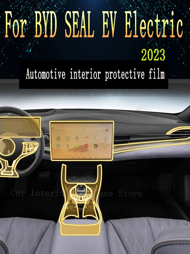 

Для BYD SEAL EV Electric 2023, автомобильная коробка передач, воздушная панель, GPS-навигация, экран, внутренняя защитная пленка из ТПУ, защита от царапин
