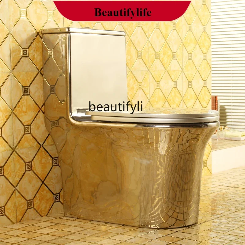 

Z189 Silent silver toilet toilet seat spray siphon large diameter ceramic toilet bathroom