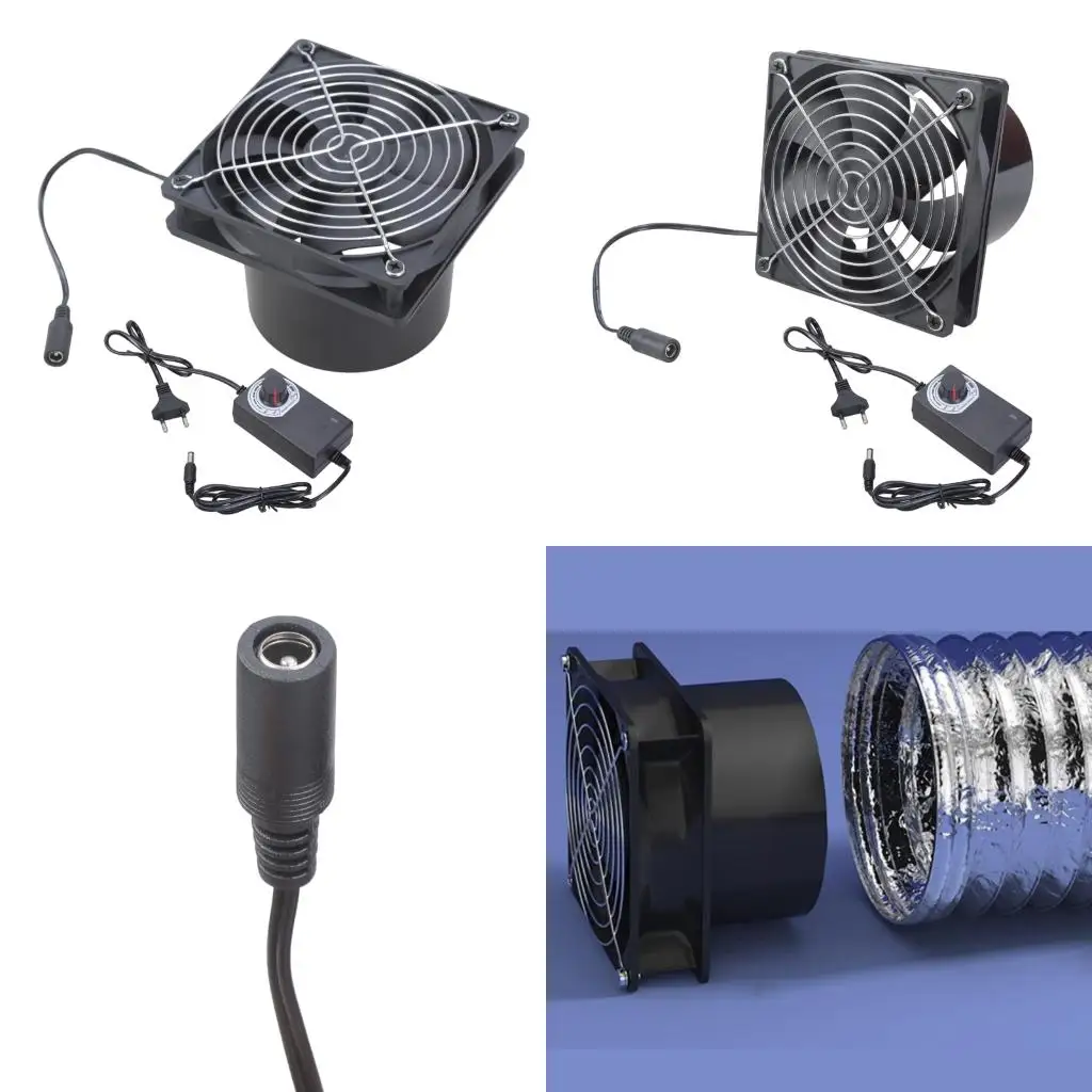 4 Inch Plastic Duct Fan With 163cm Power Cord For Engravers Welding Fume Removal And Hobbyist Applications high quality