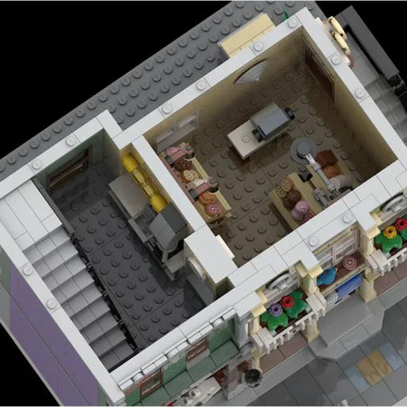 Moc ビルディングブロックモジュラーストリートビュー電子ストアテクニカルレンガ DIY 組立建設おもちゃ子供のためのホリデーギフト