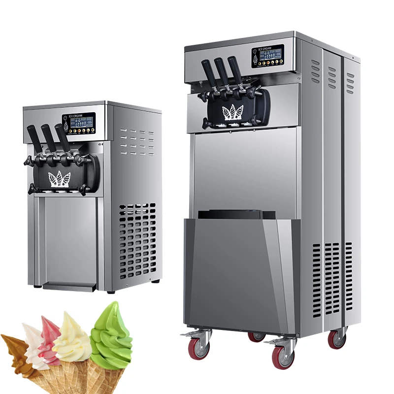 forSummer Soft Ice Cream Machine Automatic Cleaning Ice Cream Machine Pre Cooled Desktop Ice Cream Machine