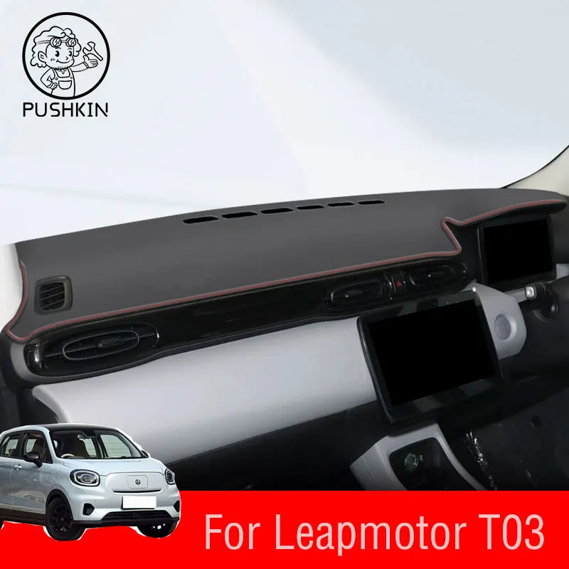 LHD RHD Per Leapmotor T03 2024 2025 2026 Auto In Pelle Dash Zerbino Cruscotto Copertura Auto Pad Dash Zerbino Parasole Tappeto Copertura Accessori