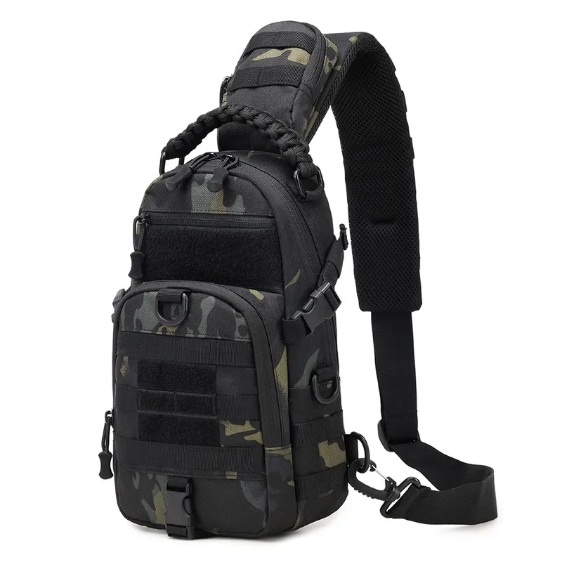 

Tactical Chest Bag Men's Sports Shoulder Outdoor Fanny Pack MOLLE System Sling Bags for Camping Hiking Climbing Cycling Fishing