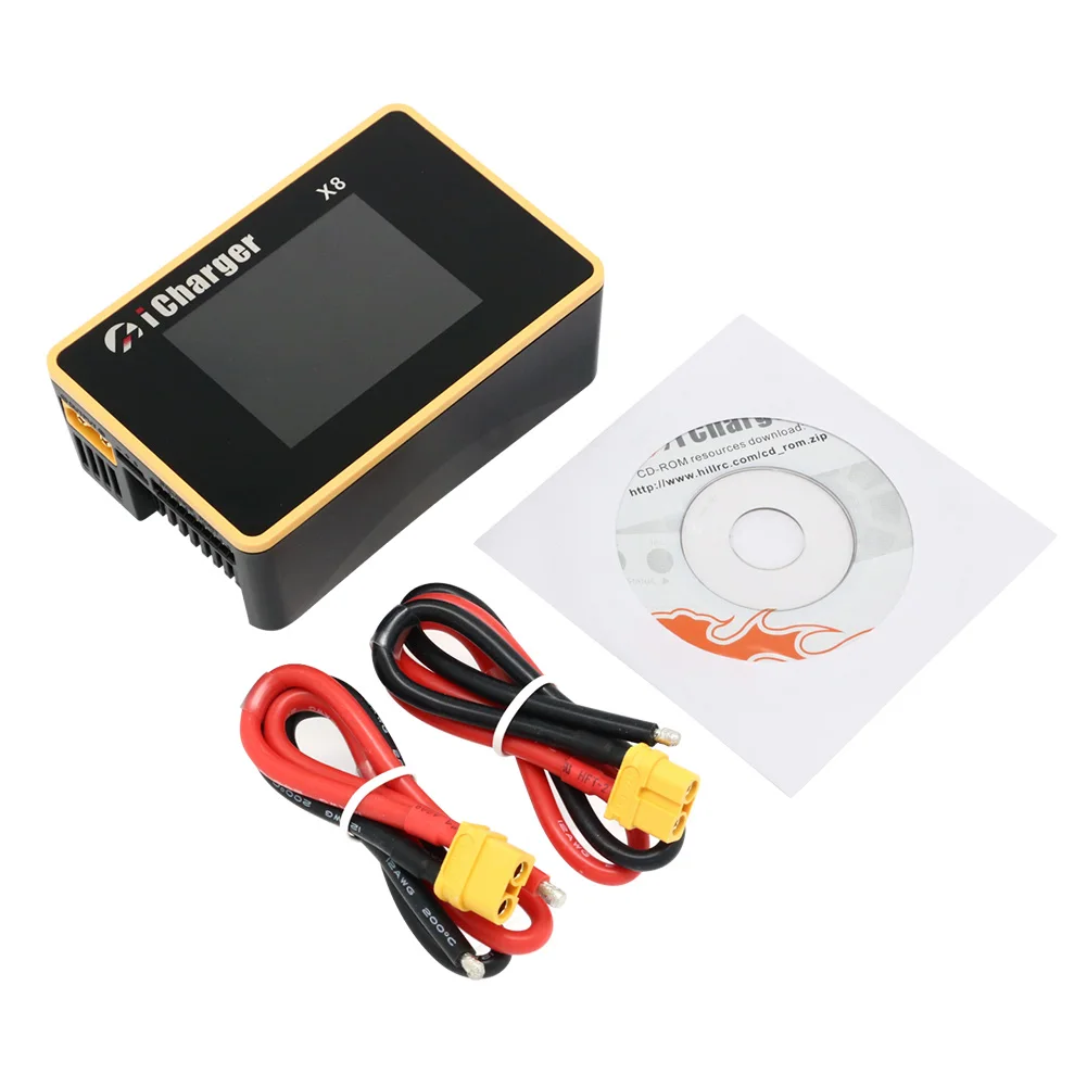 VoidFly iCharger X8 1100W 30A DC LCD Screen Smart Battery Balance Charger Discharger for 1-8s LiPo/Lilo/LiFe/LiHV Battery for Rc