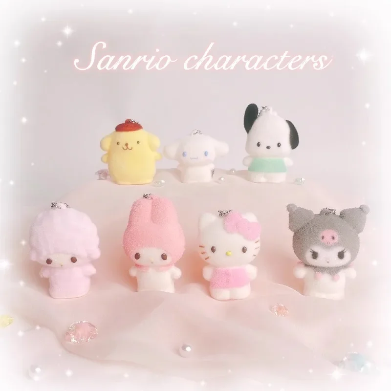 Japan Sanrio Pinch Music Doll Kitty Melody Kuromi Cinnamoroll My Sweet Piano Pendant Bag Hanging Ornaments Figures Model Toys