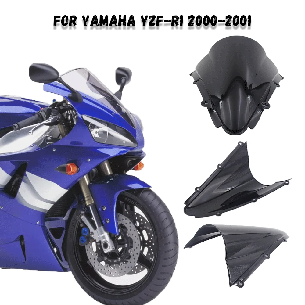Motorcycle Parts For Yamaha YZF R1 2000-2001 Windscreen Windshield Wind Deflectors Front Wind Glass YZF-R1 00-01