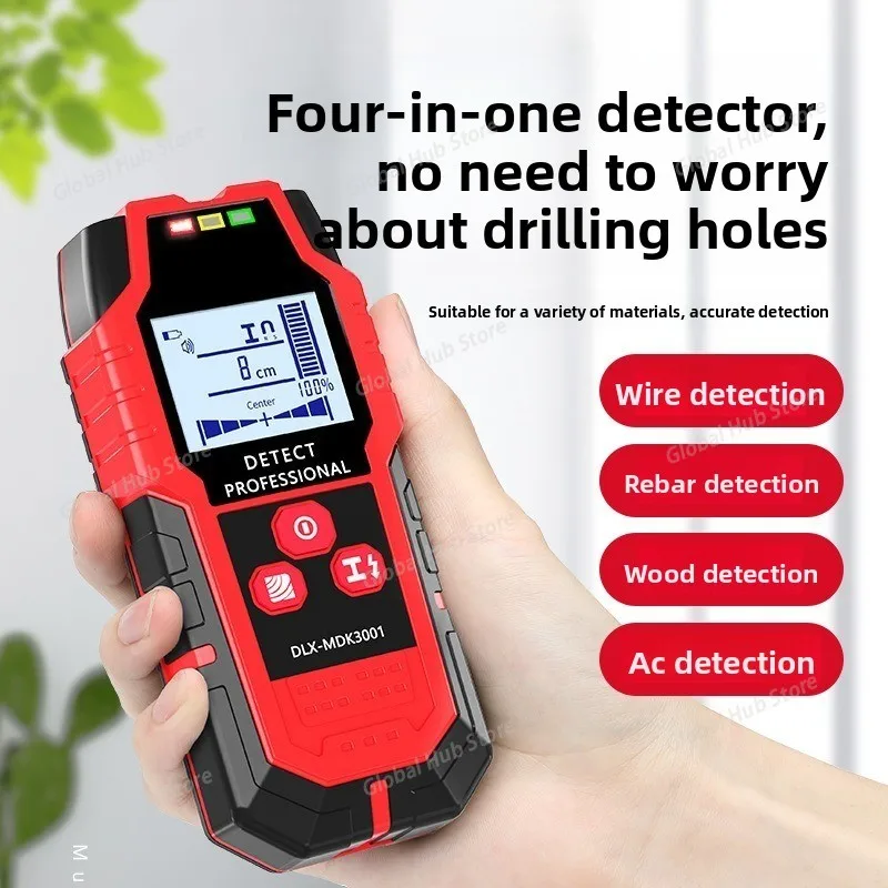 

Многофункциональный набор детекторов сканирования на стене 4-в-1, ручной инструмент обнаружения для металлического арматурного проволочного трубопровода, дерева, внутренней стены