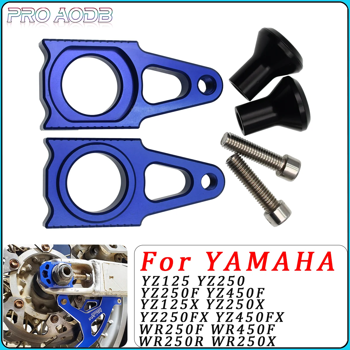 

Motorcycle Rear Axle Block Chain Adjuster For Yamaha WR250F WR450F YZ125 YZ250 YZ125X YZ250X YZ250FX YZ450FX 2002-2023 Dirt Bike