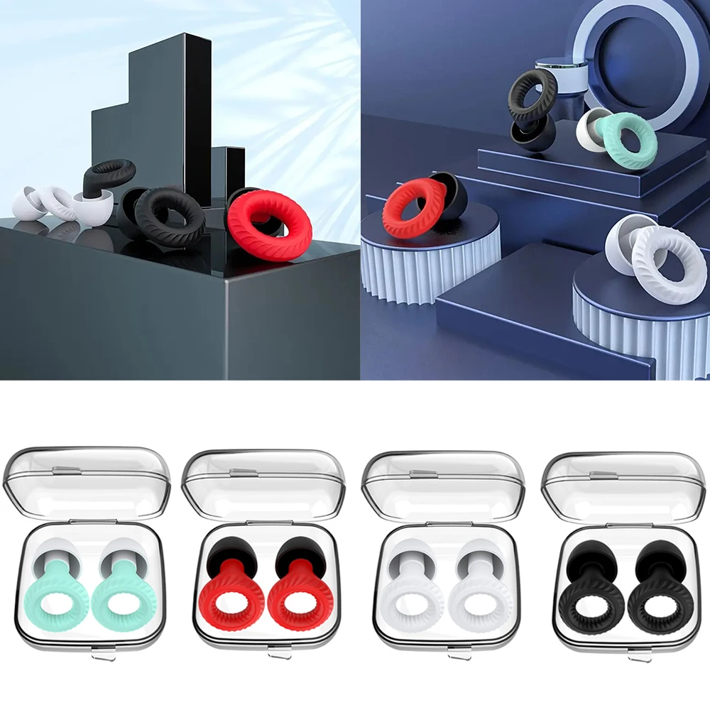 1/3/10Pair Sleep Noise Reduction Earplug Anti-noise Waterproof Reusable Soft Silicone Ear Muffs Reduce Motorcycle Noise Earplugs