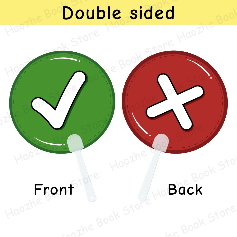 10 Pcs True False Double Side Plastic Voting Paddles Classroom Activities Meeting Event Supplies Answer Interaction Signs Board