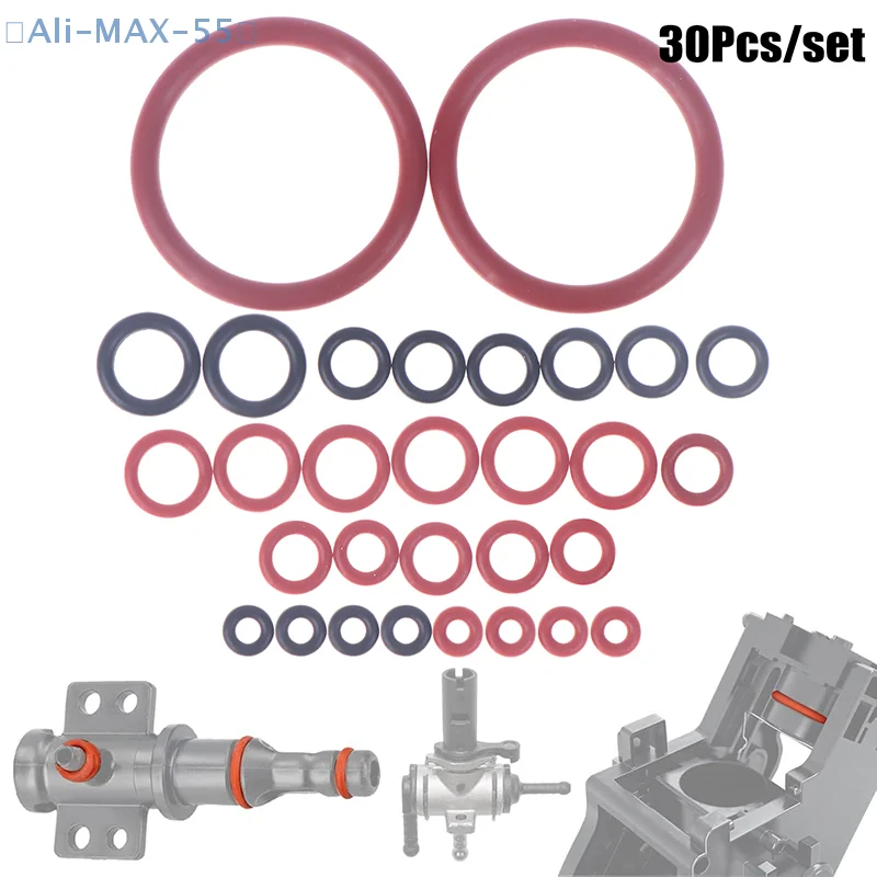 【MAX-55】30 peças kit de vedação de anel o junta de silicone para máquina de café saeco grupo de cerveja bico conector anéis de vedação acessórios