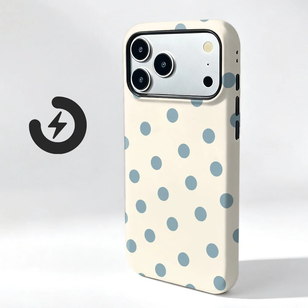 Magnetic Phone Case For Oneplus 13T 13S 13R 12 15R 15 15T 12R ACE 5 2V 3V 6 6T Pro Funy Polka Dot 2 in 1 Film Shell Cover