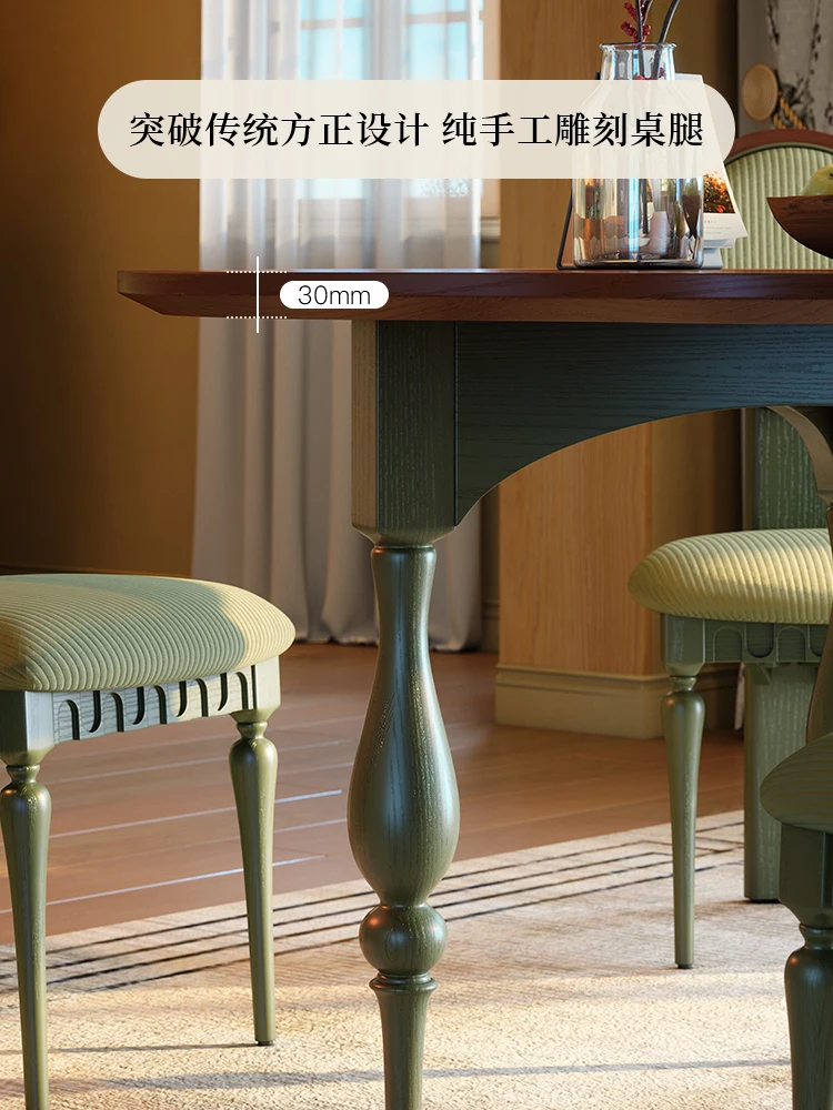 Customizable French Vintage Wood Dining Table