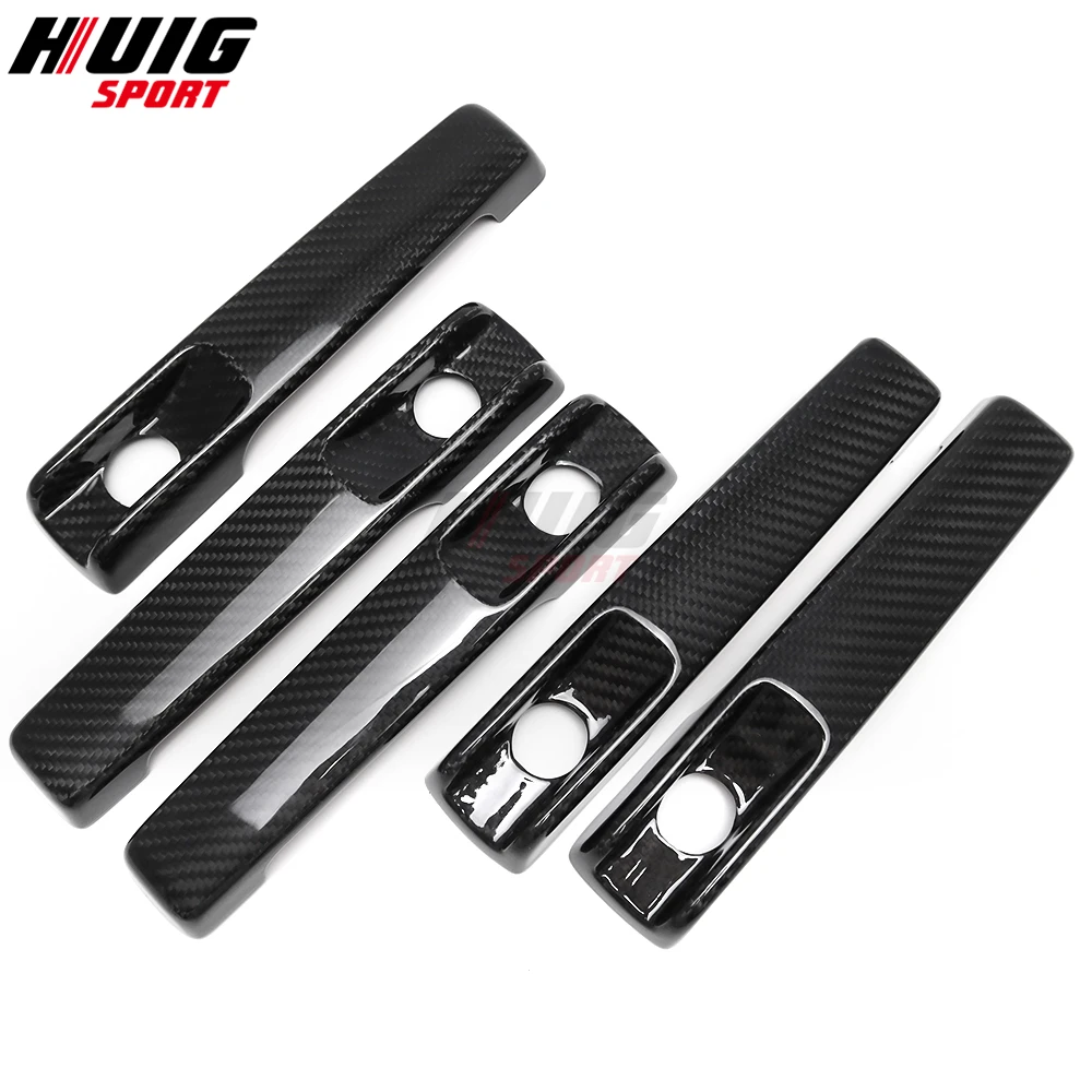 For Mercedes Benz G Class W463 W464 G63 G65 G500 G550 2019 2020-2023 Real Carbon Fiber Exterior Car Door Handle Grab Cover Trim