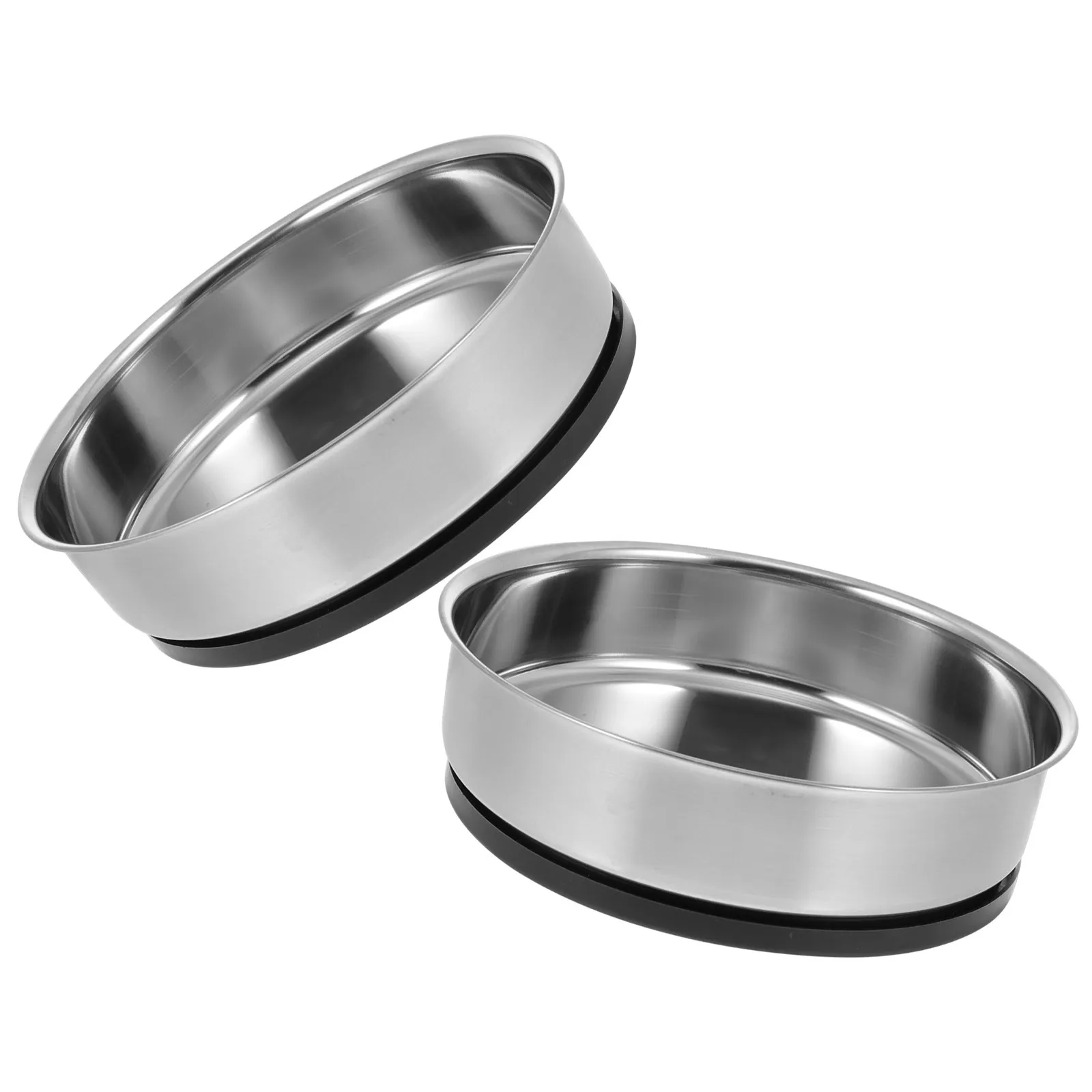 2Pcs Rotating Spice Rack Stainless Steel Seasoning Organizer Kitchen Storage Tray Countertop Bottle Holder Lazy Susan 19.5cm