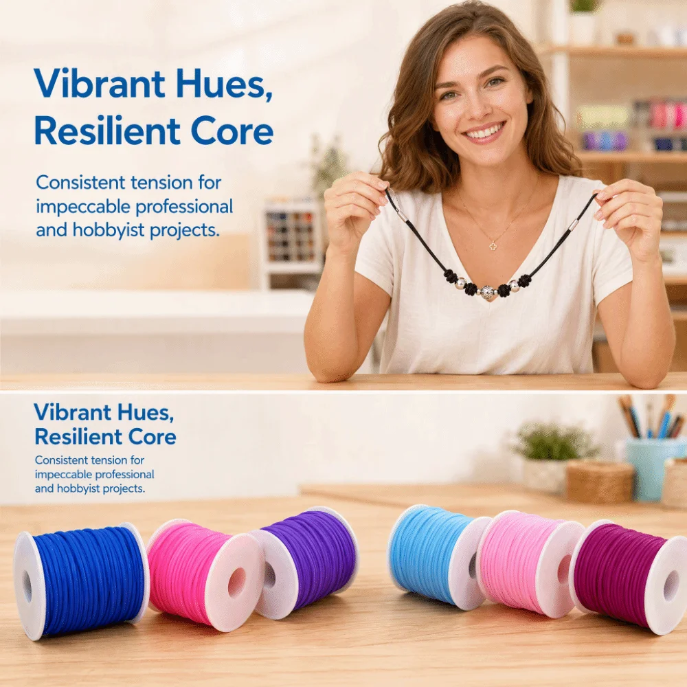 Round Shape Hollow Rubber Tubing Colorful Design Transparent Hose Stretch Stitch Cord Resistance Material 2mm Diameter